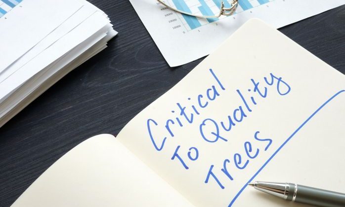 Critical to Quality (CTA) Tree written on piece on paper in office.