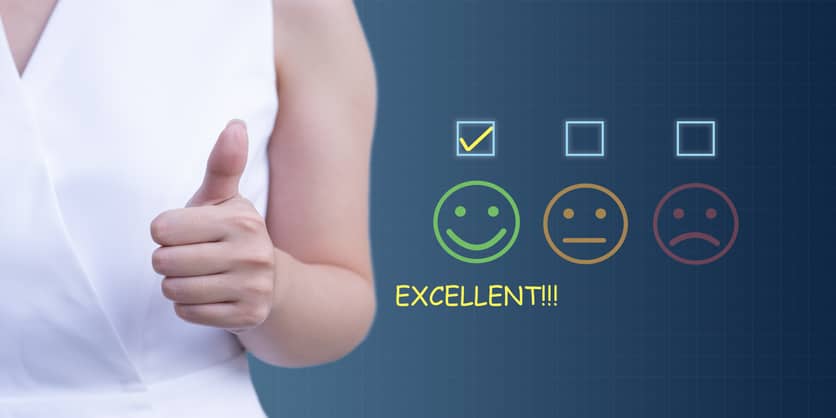 Customer experience concept, Best rating for satisfaction